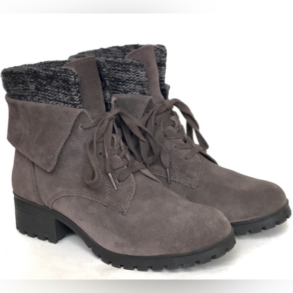 Lucky Brand Heylie Suede Ankle Boot Gray Women’s Size 9.5 - Picture 1 of 8